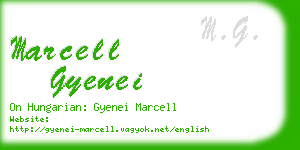 marcell gyenei business card